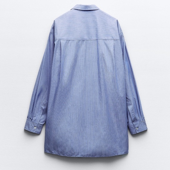 Zara Striped Women’s Menswear Style Poplin Shirt Small - Picture 2 of 16
